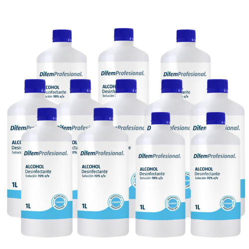 Caja Alcohol desinfectante 70% (12 unidades)