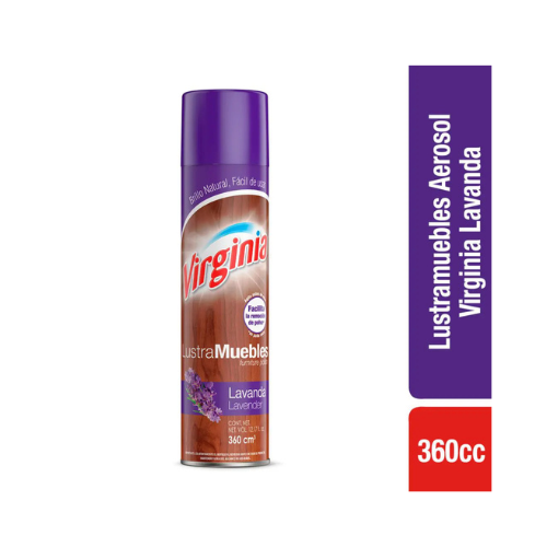 Caja Lustra muebles virginia en aerosol (12 unidades)